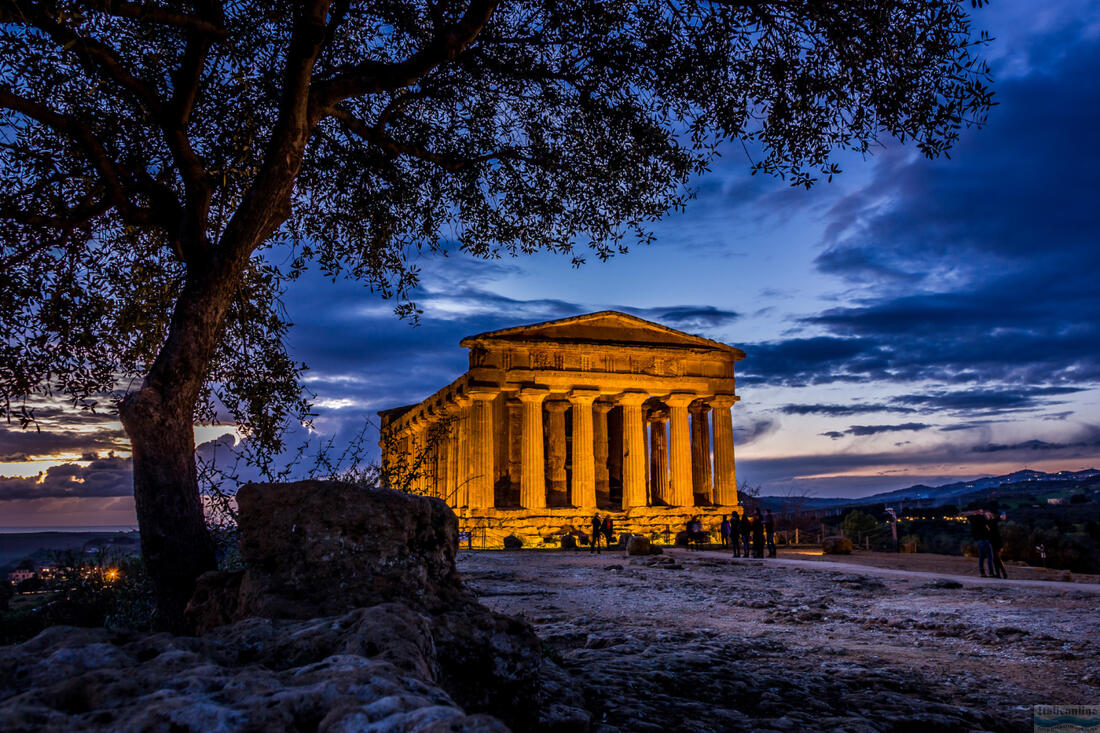 Temple Tempio della Concordia in the Valley of the Temples in Agrigento