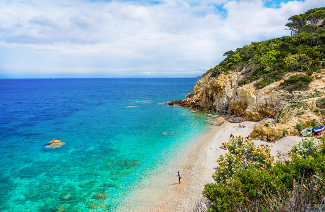 Beautiful beach of La Sorgente on the island of Elba