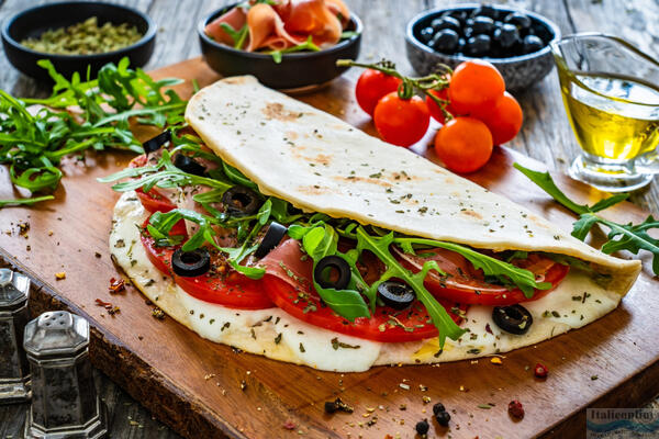 Piadina, traditional Italian bread